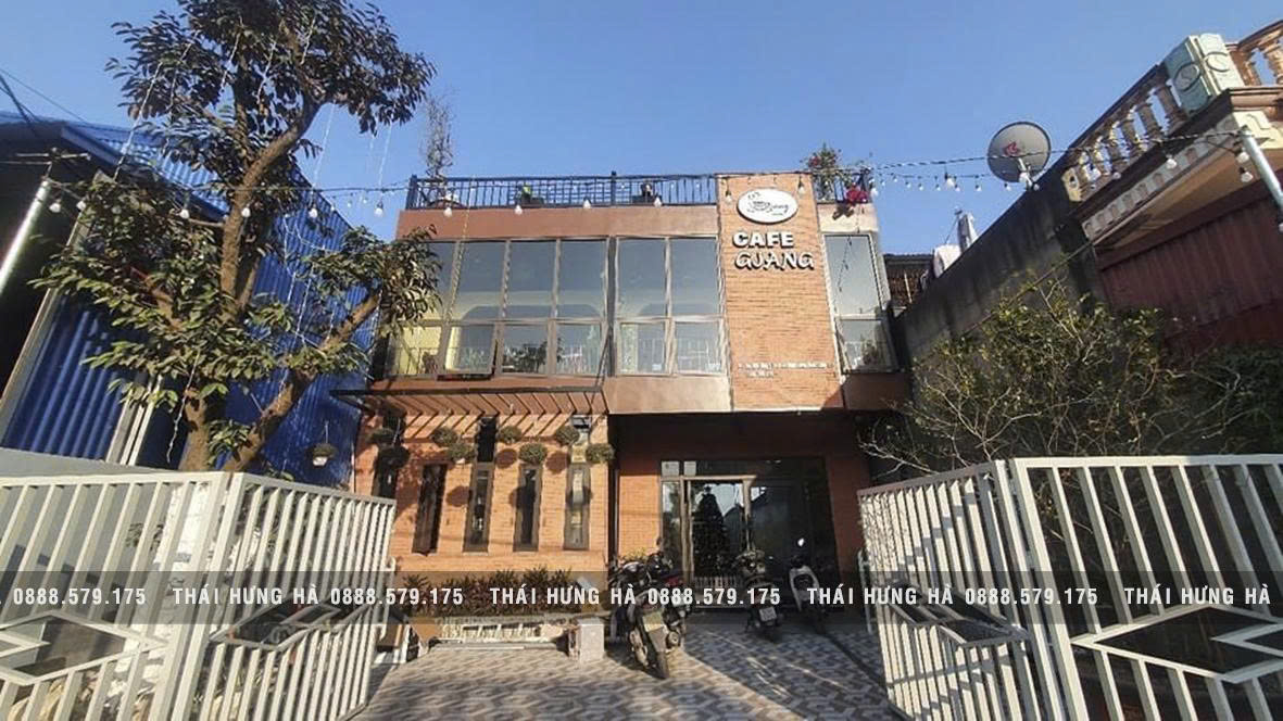 Thi công lắp dựng khung thép quán Cafe Tiên Lãng - Hải Phòng